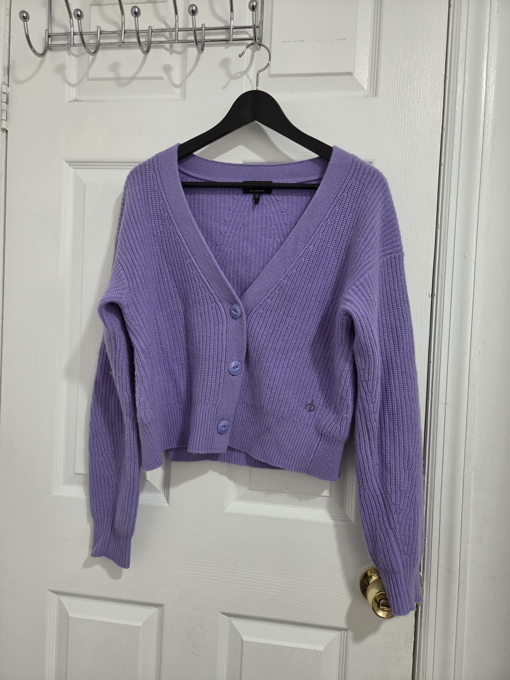 Rag & bone Lilac V-Neck Button-Front Women's Cardigan Sweater